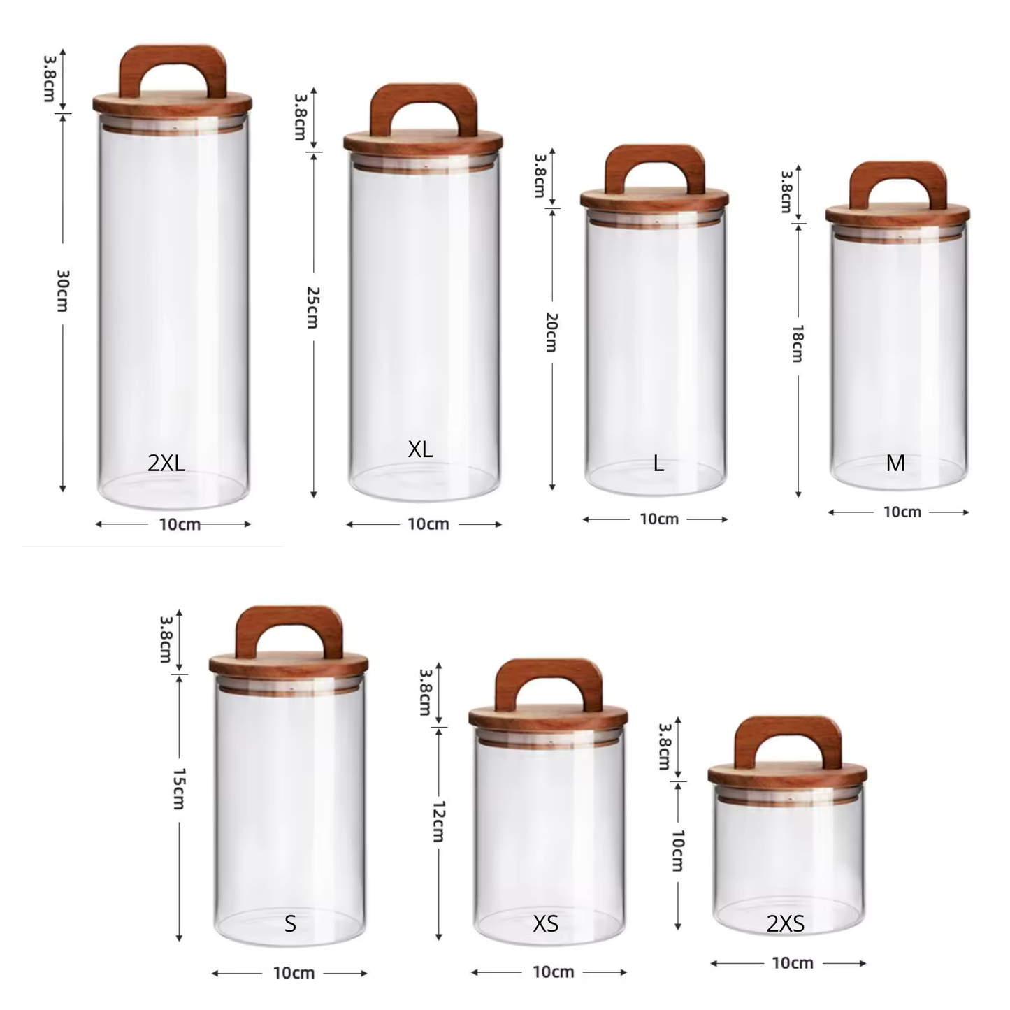 bocaux en verre pour organisation du garde manger et cuisine