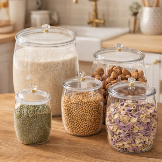 bocaux de conservation en plastique alimentaire hermétiques pour cuisine
